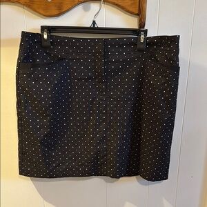 Izod Black Skort with White Polka Dots